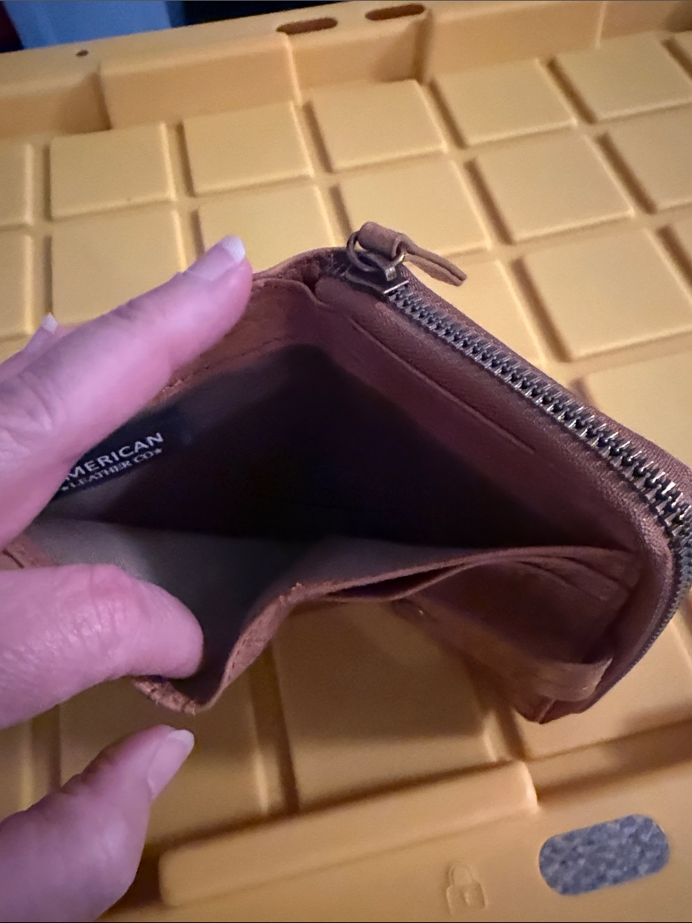 Brown Embossed Compact Wallet - Picture 3 of 6